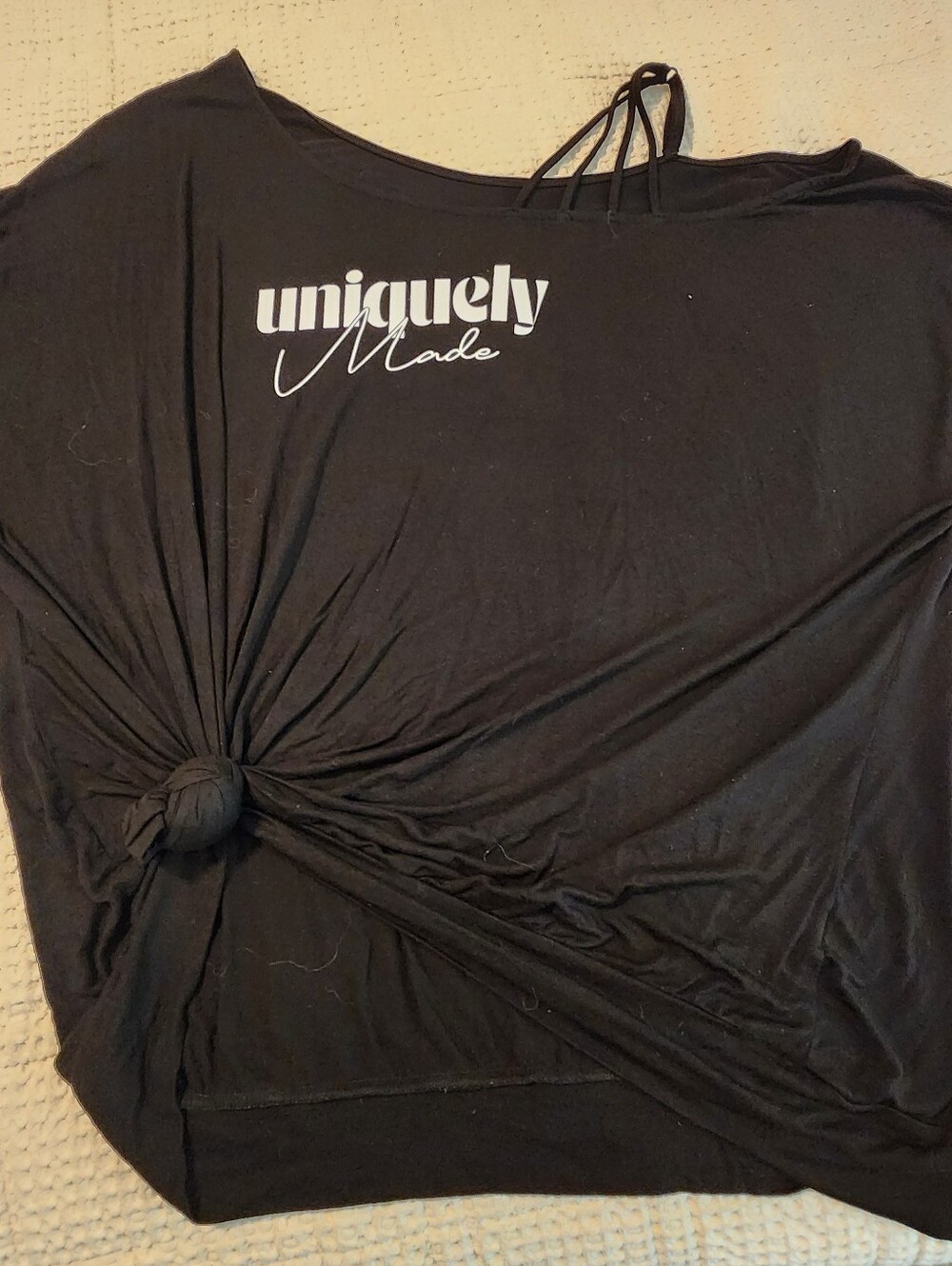Torrid Super Soft Knit Black Women's Knot-Front Top Uniquely Made Sz 4 Oversized